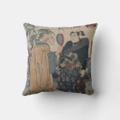 武士のヴィンテージの日本人のイメージの点検 クッション (裏面)