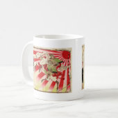 武士のヴィンテージのWoodblockのプリントのための為 コーヒーマグカップ (正面左)