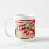 武士のヴィンテージのWoodblockのプリントのための為 コーヒーマグカップ (左)