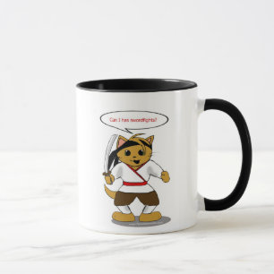 武士の保証猫のマグ マグカップ
