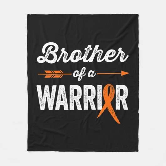 武士の兄弟白血病認識度 フリースブランケット (正面)