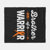 武士の兄弟白血病認識度 フリースブランケット (正面(横))