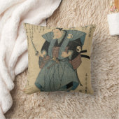 武士の役割の俳優のヴィンテージの日本のなイメージ クッション (ブランケット)