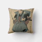 武士の役割の俳優のヴィンテージの日本のなイメージ クッション (裏面)