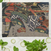 武士の忠度・教経 キッチンタオル (折り畳み)