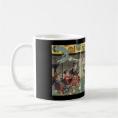 武士の戦いの幽霊およびヘビc. 1850年 コーヒーマグカップ (左)