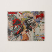 武士の戦いのUkiyo-eの日本のな絵画 ジグソーパズル (横)