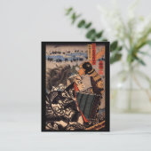 武士の戦い。美しいドラゴンアーマー。c.1800年代 ポストカード (スタンド正面)