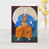 武士の戦士のorigが付いている挨拶状。 芸術 カード (黄色い花)