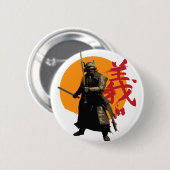 武士の戦士ボタン 缶バッジ (正面&裏面)