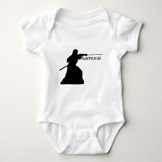 武士の戦士 ベビーボディスーツ (正面)