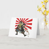 武士の旗の挨拶状 カード (黄色い花)