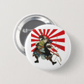 武士の旗ボタン 缶バッジ (正面&裏面)