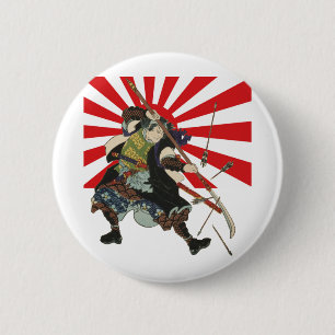 武士の旗ボタン 缶バッジ