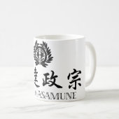 武士の日付Masamune コーヒーマグカップ (正面右)