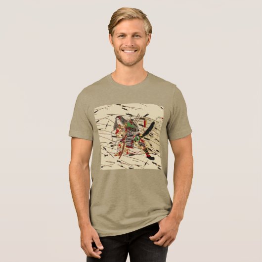 武士の正行は矢の雨に当たって戦っている トライブレンドTシャツ (正面全面)