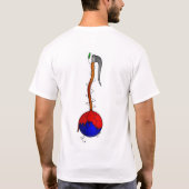 武士の死の熟視 Tシャツ (裏面)