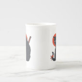 武士の猫たち – 背景色を選ぶ ボーンチャイナマグカップ (正面)