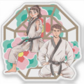 武士の精神 - 調和と武の修行 シール (正面)