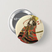 武士の軍事指導者として日本のな俳優 缶バッジ (正面&裏面)