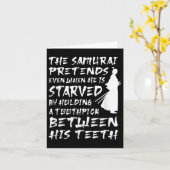 武士は餓死しても身なりをする カード (黄色い花)