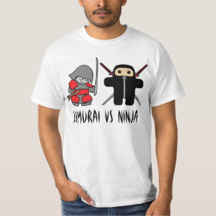 武士対忍者 Tシャツ