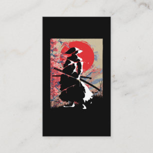 武士日本の日本武士道剣士 名刺