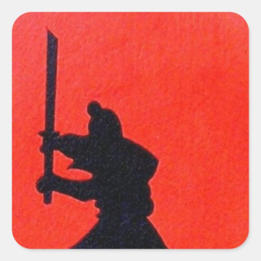 武士日本の道 スクエアシール (正面)