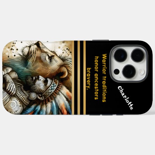 武士誇りを持ったは獅子を戴く Case-Mate iPhoneケース (裏面 (横))