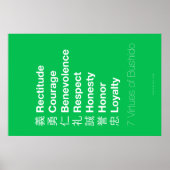 武士道の七徳 ポスター (正面)