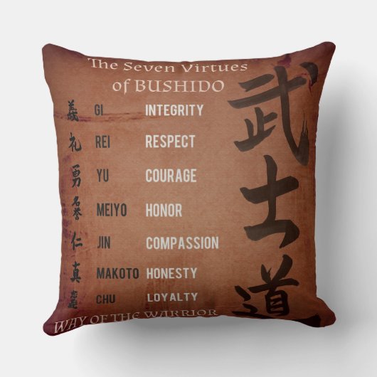 武士道の徳 クッション (裏面)