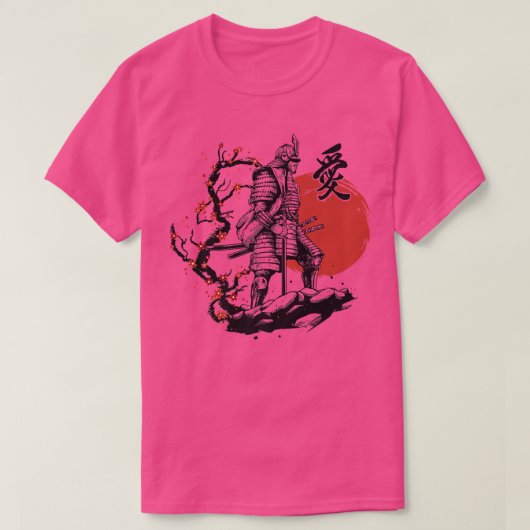武士道コード日本の文化赤 Tシャツ (デザイン正面)