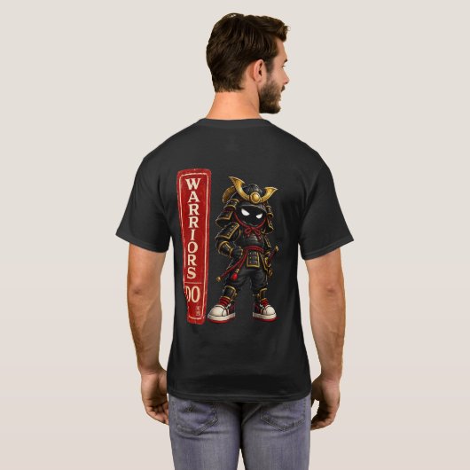 武士道ヒーローポーズTシャツ Tシャツ (裏面フル)