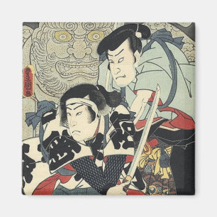 武士道忍者日本浮世絵武士 マグネット