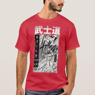 武士道日本の侍マンガ戦闘機 Tシャツ