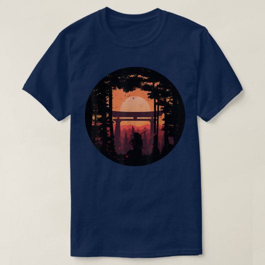 武士道日本の剣士 Tシャツ (デザイン正面)
