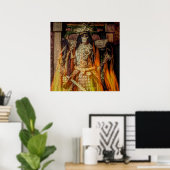 武士道日本の武具侍スカル ポスター (ホームオフィス)