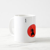 武士道日本の コーヒーマグカップ (正面左)