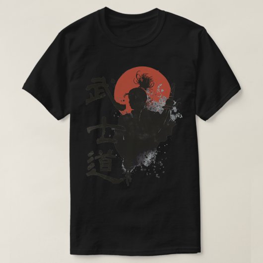 武士道武士道漢字日本のプルロフ Tシャツ (デザイン正面)