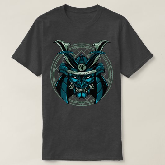 武士道鬼面の化け日本の物 Tシャツ (デザイン正面)