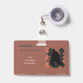 武士 バッジ (正面（伸縮クリップ）)