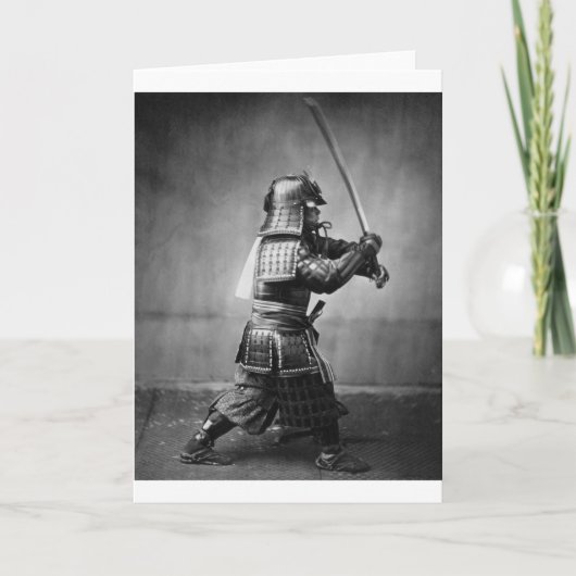 武士C. 1860年の写真 カード (正面)