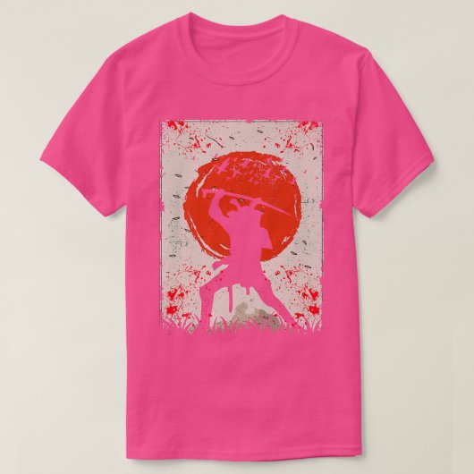 武家剣士日本の剣士 Tシャツ (デザイン正面)