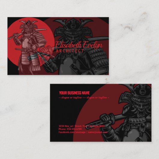 武日本の士 名刺 (正面/裏面)