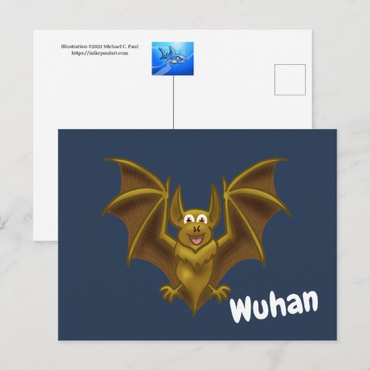 武漢こうもり ポストカード (正面/裏面)