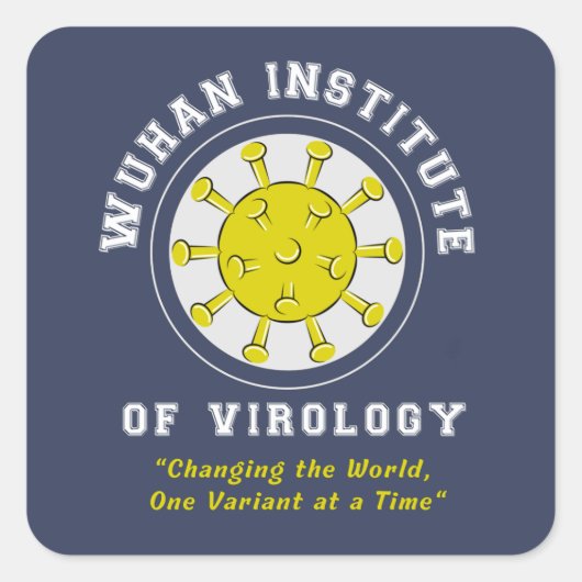 武漢ウイルスおもしろい研究所 スクエアシール (正面)