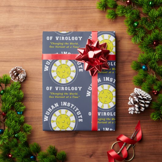 武漢ウイルスおもしろい研究所 ラッピングペーパー (クリスマスギフト)