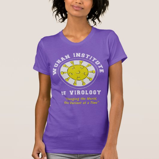 武漢ウイルスおもしろい研究所 Tシャツ (正面)