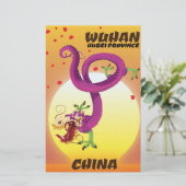 武漢湖北省中国龍 便箋 (スタンド正面)