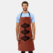 武田信玄の旗 エプロン (着用した状態)